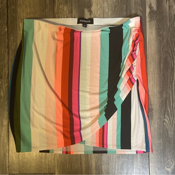 Express stripped multicolored skirt - Picture 1 of 7